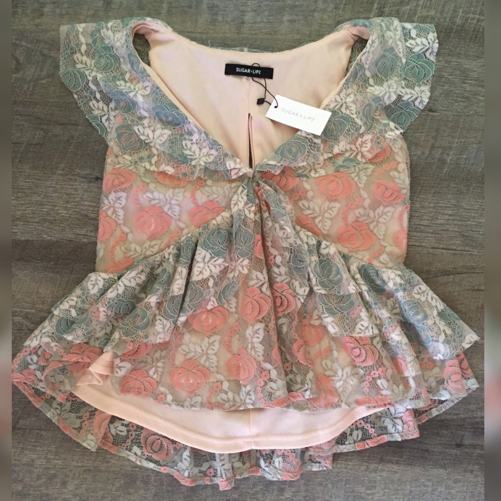 Ruffled Lace Top